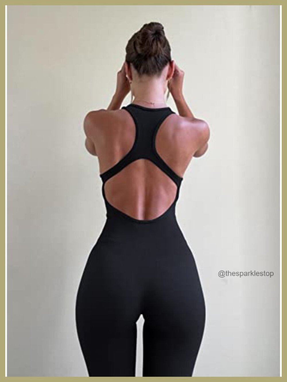 Seamless Yoga Gym Bodycon Romper Sexy Racerback Tummy Control Padded Bra Unitard